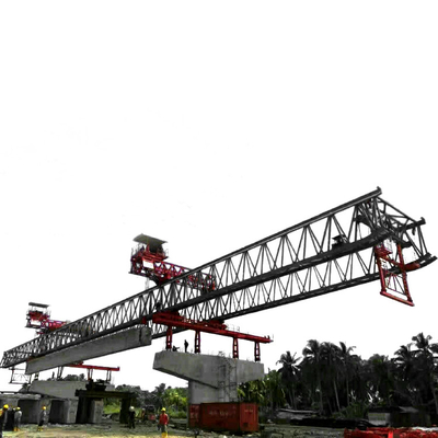 Fernbedienung 50 Tonnen Doppel-Schienen-Gitter-Startkranich für die Eisenbahn